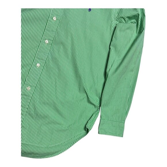 POLO RALPH LAUREN Striped Green Business Casual Button Dress Shirt Mens Medium - Picture 4 of 5